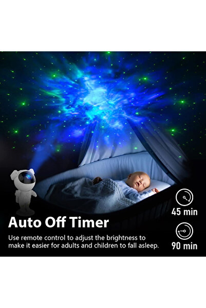 Jetcom Yıldız Projektör Astronot Işıklı Kumandalı Galaksi Samanyolu Projeksiyon Gece Lambası