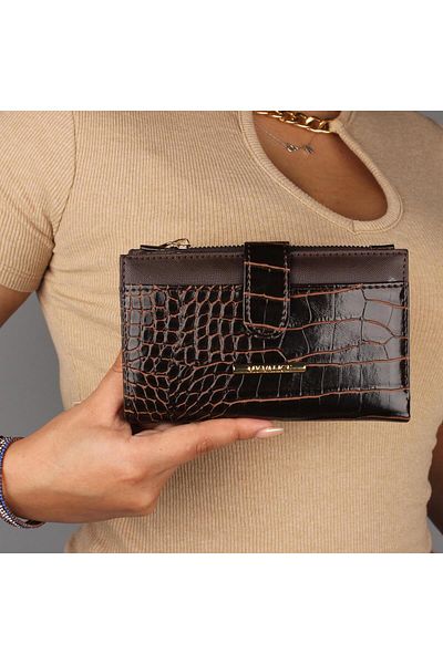My Valice Women's Leather Wallet and Card Holder 1620 Brown