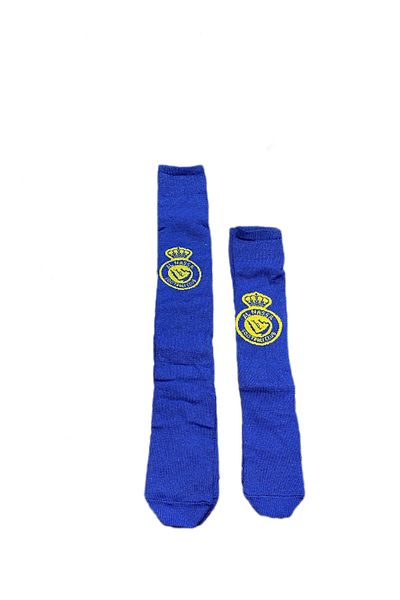Suq giyim Κάλτσα ποδοσφαίρου Ronaldo Μπλε Κίτρινο Al Nassr Παιδί Ενήλικας