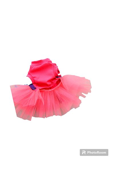 atelyu Dog suit neon pink tutu dress