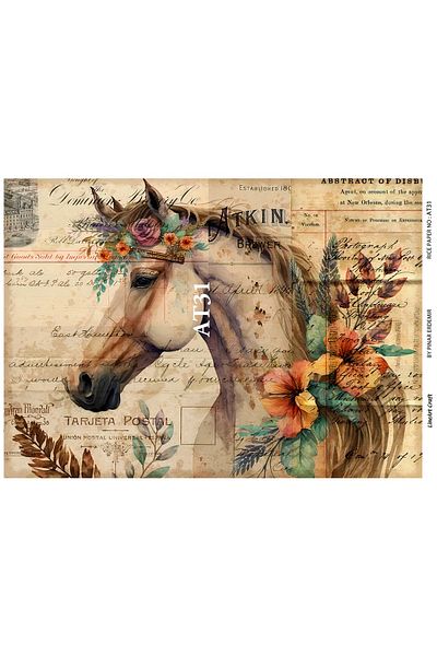 LİNEART LineArt Brass Decopage Paper LA-AT31