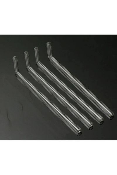 Pembelia Life 4 Transparent Curved Glass Straws