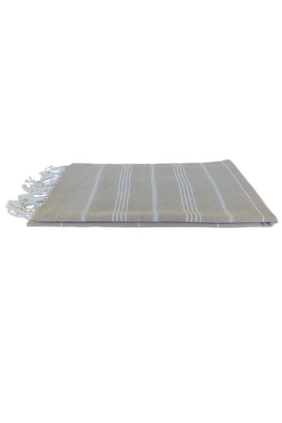 Peştanoz Peshtemal, 100% Cotton, Beige, Nuray Pattern, 180x100cm, Beach Towel, Bath Towel