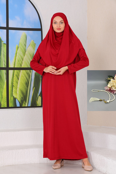 Bemol Women's Full Length Prayer Dress and 99 Pearl Prayer Beads