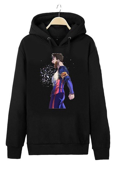 Pisa Art Унисекс суичър с качулка с качулка на Messi