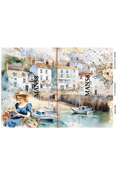 LİNEART LineArt Brass Decopage Paper LA-MAN58