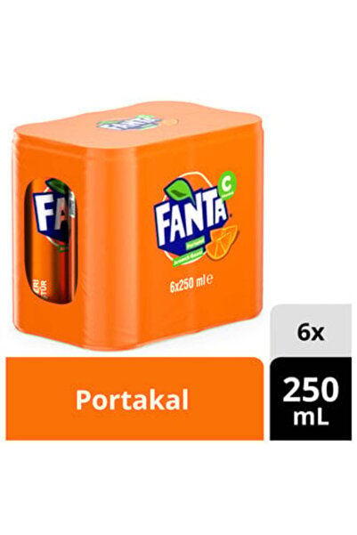 Fanta Portakal Aromalı Gazoz 6X250 Ml Kutu ( 1 ADET )