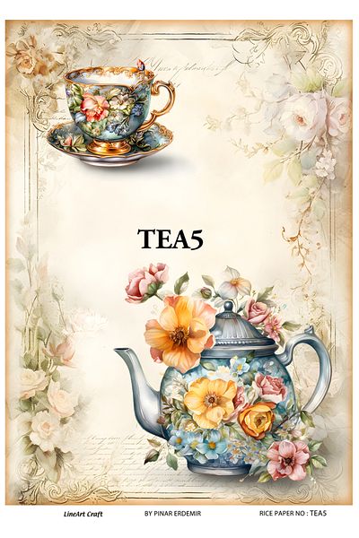 LİNEART LineArt Brass Decopage Paper LA-TEA5