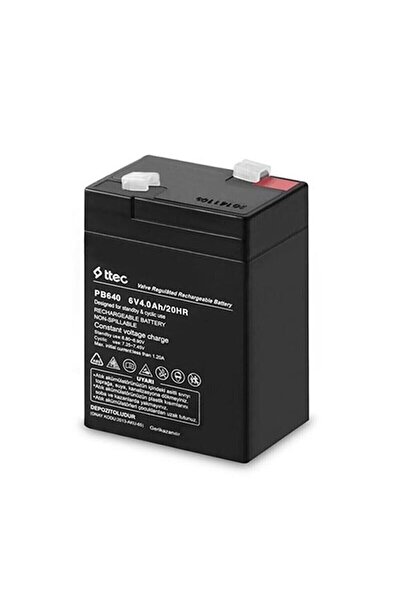 Ttec HAUE_TTEC 6 VOLT 4 AMPER BAKIMSIZ KURU AKÜ- 6V 4 AH 2023 ÜRETİMİ YENİ AKÜ BATARYA PİL DİR.