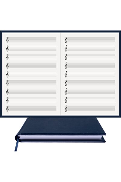 BİDEFTER كتاب الموسيقى (مفتاح اليسار) 100% صناعة يدوية، خياطة يدوية (خيوط) جل...