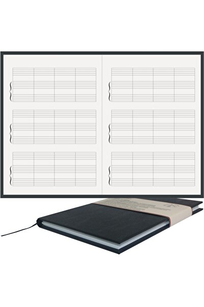 BİDEFTER مفكرة بيانو (بدون مفتاح، ثلاث منافذ مسمار) 100% صناعة يدوية، جلد حرا...