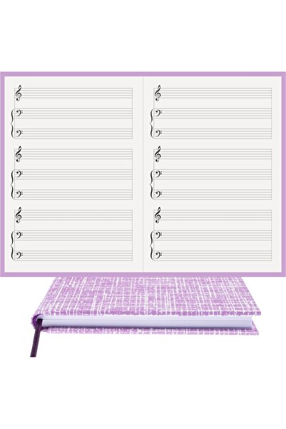 BİDEFTER مفكرة بيانو (مع مفتاح FA الصوتي) 100% صناعة يدوية، خياطة يدوية (خيوط) غلاف مطلي (A/5)