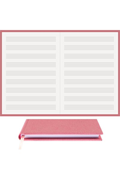 BİDEFTER كتاب موسيقى (بدون مفتاح) 100% صناعة يدوية، خياطة يدوية (خيوط) قماش ف...