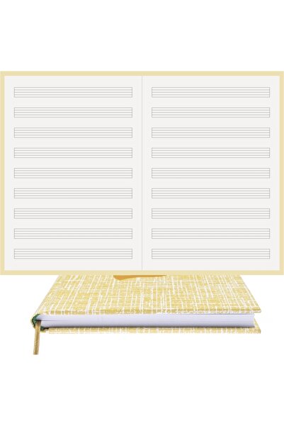 BİDEFTER كتاب موسيقى (خط قطع يسار يمين بدون مفتاح) 100% صناعة يدوية، خياطة يد...