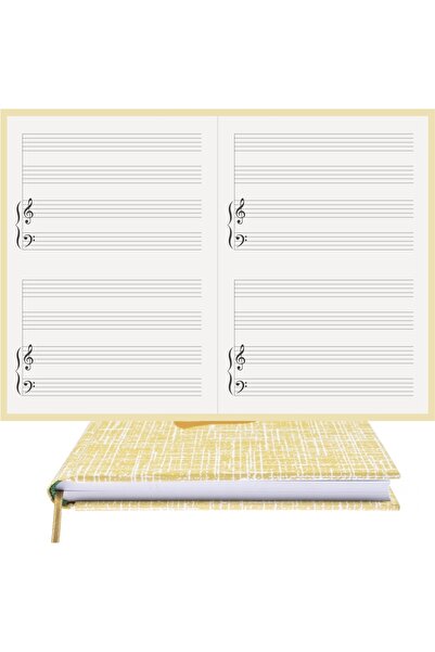 BİDEFTER مفكرة بيانو (رباعيات مع مفاتيح LEFT FA) 100% صناعة يدوية، خياطة يدوي...