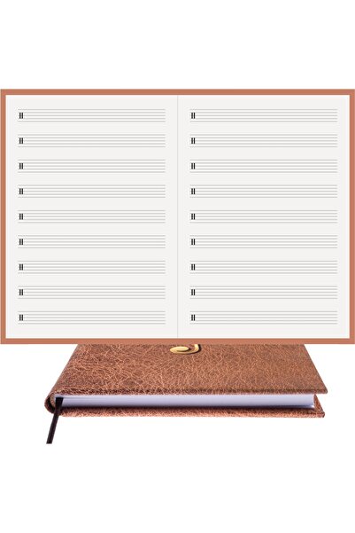 BİDEFTER كتاب موسيقى (مفتاح محايد) 100% صناعة يدوية، خياطة يدوية (خيوط) غلاف ...