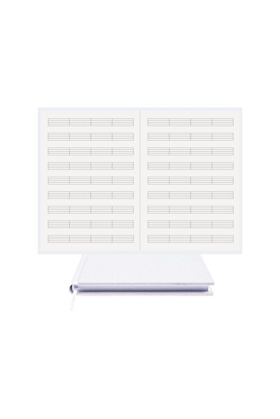 BİDEFTER كتاب موسيقى (خطوط مقطوعة بدون مفتاح) 100% صناعة يدوية، خياطة يدوية -...