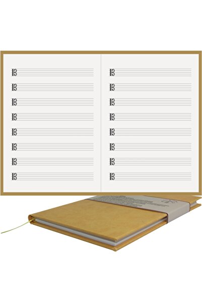 BİDEFTER كتاب الموسيقى (DO KEYED) 100% صناعة يدوية، خياطة يدوية (خيوط) جلد حر...