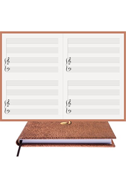 BİDEFTER مفكرة بيانو (رباعيات مع مفاتيح LEFT FA) 100% صناعة يدوية، خياطة يدوي...