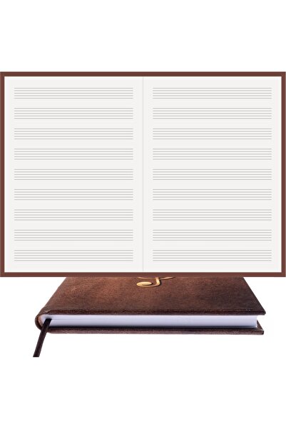 BİDEFTER كتاب موسيقى (بدون مفتاح) 100% صناعة يدوية، خياطة يدوية (خيوط) (A/5) ...