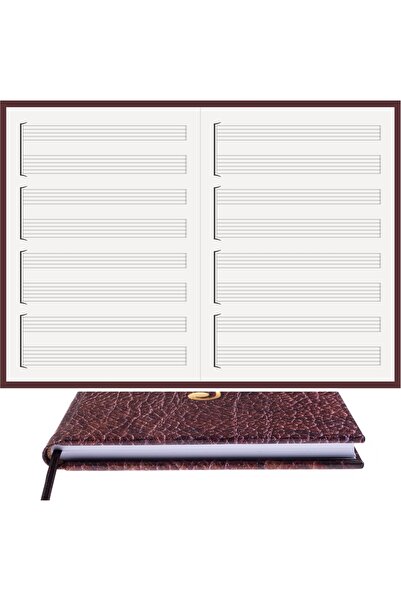 BİDEFTER مفكرة جيتار (بدون مفتاح مع مسامير) 100% صناعة يدوية، خياطة يدوية (خي...