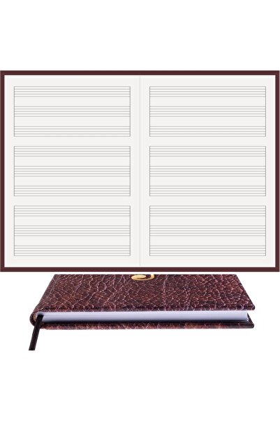 BİDEFTER مفكرة بيانو (ثلاثة منافذ بدون مفتاح) 100% صناعة يدوية، خياطة يدوية (...