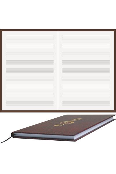 BİDEFTER Müzik Defteri (anahtarsız ) %100 El Yapımı, El Dikişi (İPLİK DİKİŞ) ...