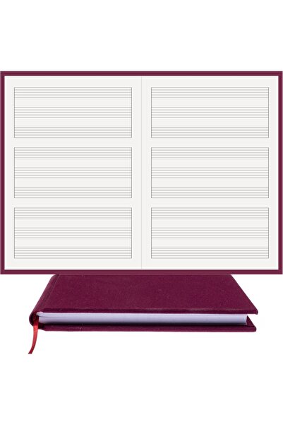 BİDEFTER كتاب موسيقى (نظام ثلاثي بدون مفتاح) 100% صناعة يدوية، خياطة يدوية - ...