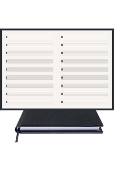 BİDEFTER كتاب الموسيقى (مفتاح محايد) 100% صناعة يدوية، خياطة يدوية (خيوط) قما...