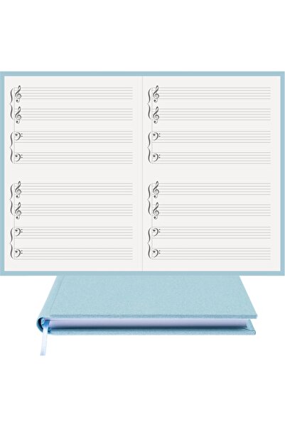 BİDEFTER مفكرة بيانو (مجموعة بيانو، 1 بيانو بأربعة أيدي) 100% صناعة يدوية، خي...