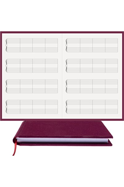 BİDEFTER مفكرة بيانو (خط قطع بدون مفتاح) 100% صناعة يدوية وخياطة يدوية - جلد ...