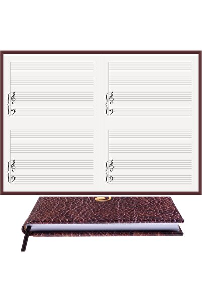 BİDEFTER مفكرة بيانو (رباعيات مع مفاتيح LEFT FA) 100% صناعة يدوية، خياطة يدوي...