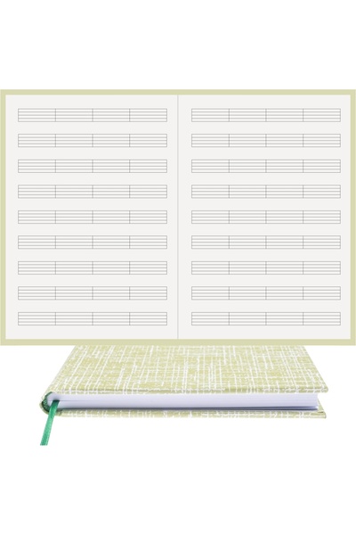 BİDEFTER كتاب موسيقى (خطوط مقطوعة بدون مفتاح) 100% صناعة يدوية، خياطة يدوية (...