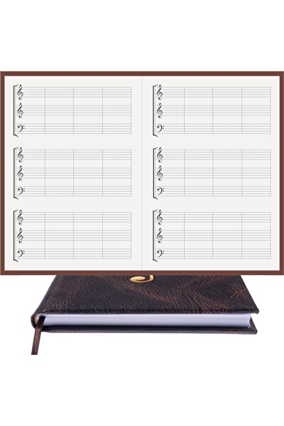 BİDEFTER مفكرة بيانو (SAB) 100% صناعة يدوية، خياطة يدوية (خيوط) مغلفة (A/5)