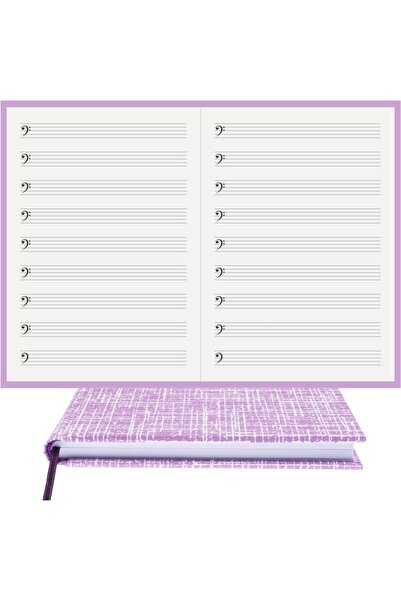 BİDEFTER كتاب الموسيقى (FA KEYED) 100% صناعة يدوية، خياطة يدوية (خيوط) غلاف م...