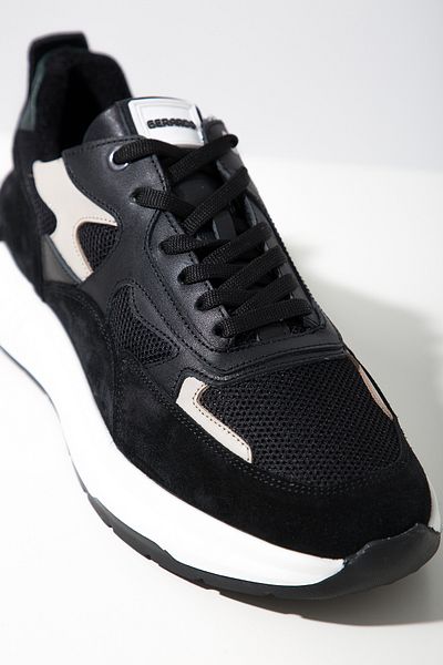 GERARDO AYAKKABI Black Men's Sports Leather Shoes