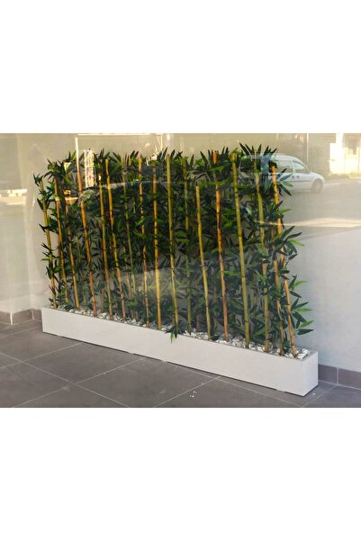 YEŞİLADA Yapay Bambu Ağacı Seti 1.50 Mt Boy Bamboo Çubuk Çiçek 2 Adet 75 Cm A...