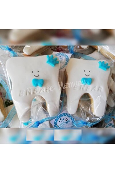 telaşe memuru 20 Pieces of Tooth Cookies Tooth Wheat Boutique Cookies White T...