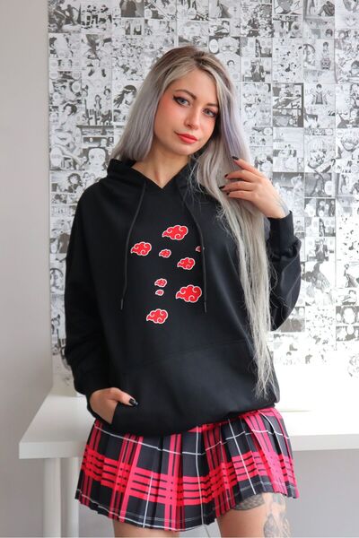 Gofeel Akutsuki Cloud Collage Black Color Sweathsirt 3 Yarn Hoodie Gofeel