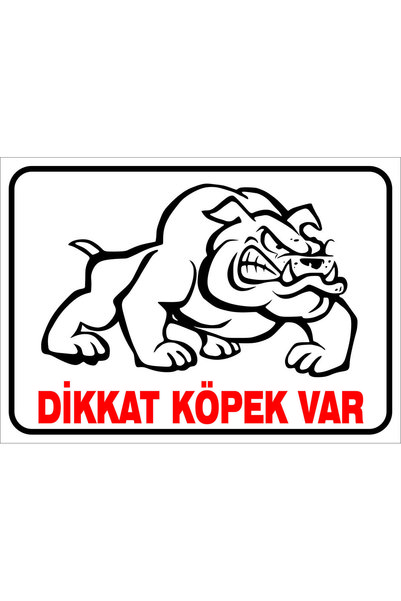 Dimora Caution Dog Present Sign 50X70 cm Sticker
