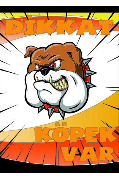 Dimora Caution Dog Present Sign 50X70 cm Sticker