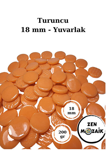Zen Mozaik Sanatsal Mozaik Çalışmalarınız için 18 mm Çaplı Yuvarlak Cam Mozai...