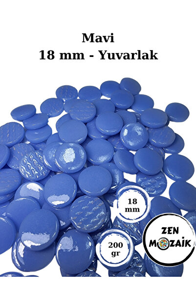 Zen Mozaik Sanatsal Mozaik Çalışmalarınız için 18 mm Çaplı Yuvarlak Cam Mozai...