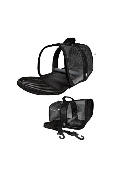 AlaPet Tünekli, Fileli Muhabbet Kuşu Ve Yavru Evcil Hayvan Taşıma Çantası (ŞEFFAF) (33CMX23CMX22CM)
