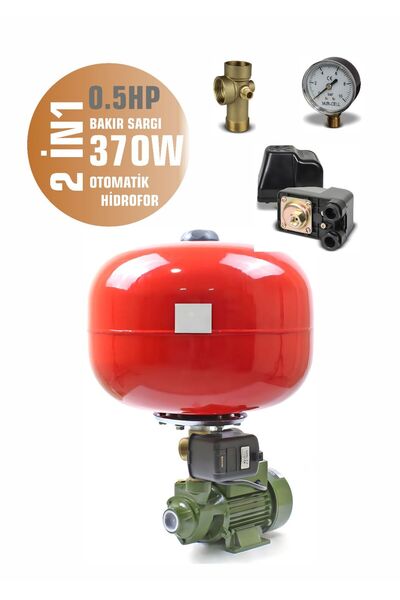 BÖHRER QB60 2 Kat 2 Daire 0.5 Hp 0.37 kW Otomatik Aç Kapa Hidrofor - Bahçe Hidroforu