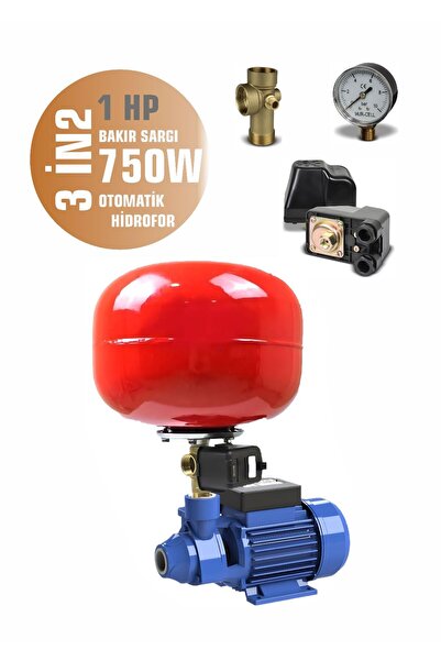 BÖHRER Bakır Sargılı QB80 3 Kat 2 Daire 1 Hp 0.75 kW Otomatik Aç Kapa Hidrofor