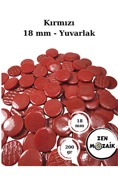 Zen Mozaik Sanatsal Mozaik Çalışmalarınız için 18 mm Çaplı Yuvarlak Cam Mozai...
