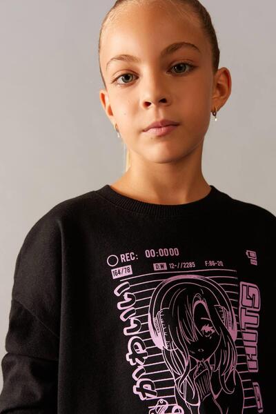 DeFacto Dívčí tričko Crop Crew s dlouhým rukávem B3714A823Au