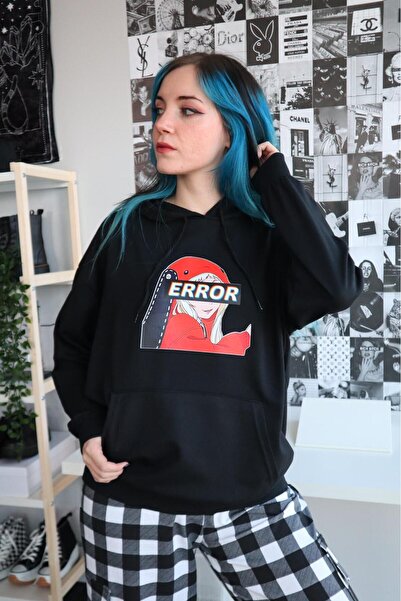 Gofeel سترة ERROR GIRL SWEAT Sweathsirt ذات 3 خيوط بغطاء للرأس GOFEEL