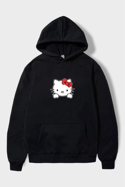 Gofeel Hello Ki̇tty Sweat Patterned Harajuku Style Gothic Style Street Style ...